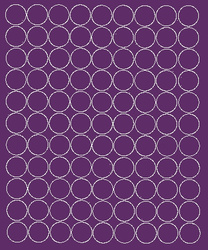 Naklejka koła 4 cm naklejki kółka grochy kropki 99 sztuk fioletowy matowy