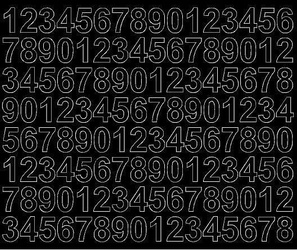 Naklejka cyfry samoprzylepne 2 cm naklejki czarny z połyskiem