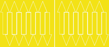 Naklejka strzałki 15x4cm 20 sztuk naklejki żółty matowy