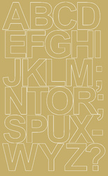 Naklejka litery samoprzylepne 12 cm naklejki złoty matowy