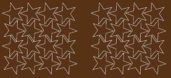 Naklejki gwiazdki 6 cm gwiazdy samoprzylepne 32 szt. brązowy matowy