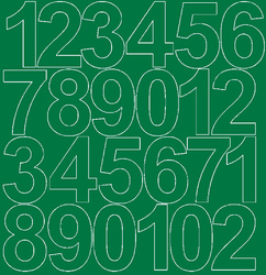 Naklejka cyfry samoprzylepne 12 cm naklejki zielony matowy