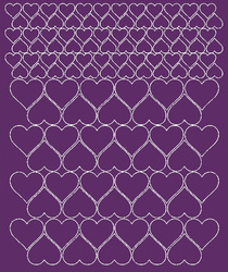 Naklejka na rower kask naklejki serca 116 sztuk fioletowy matowy