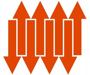 Naklejka strzałki 30x10 cm 8 sztuk naklejki pomarańczowy matowy