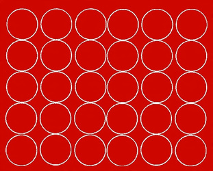 Naklejka koła 8 cm naklejki kółka kropki 30 szt czerwony połysk