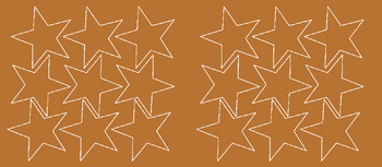 Naklejki gwiazdki 8 cm gwiazdy samoprzylepne 18 szt. miedziany z połyskiem