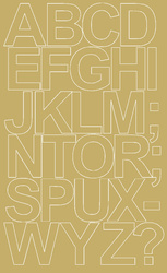 Naklejka litery samoprzylepne 12 cm naklejki złoty z połyskiem