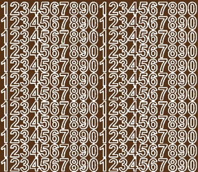 Naklejka cyfry samoprzylepne 1,5 cm naklejki brązowy z połyskiem