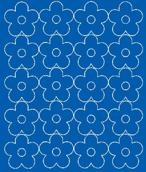 Naklejka na ścianę kwiaty naklejki kwiatki 20szt niebieski połysk