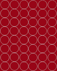 Naklejka koła 6 cm naklejki kropki 48 szt ciemno czerwony matowy