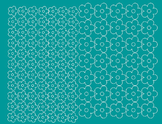 Naklejka na rower kask kwiaty kwiatki 112 sztuk turkusowy matowy