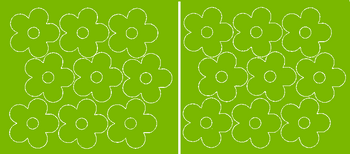 Naklejki na ścianę kwiatki 18 szt. limonkowy zielony z połyskiem