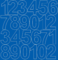 Naklejka cyfry samoprzylepne 12 cm naklejki niebieski z połyskiem
