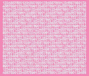 Naklejka cyfry samoprzylepne 7 mm naklejki różowy matowy