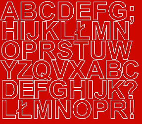 Naklejka litery samoprzylepne 3 cm naklejki czerwony z połyskiem