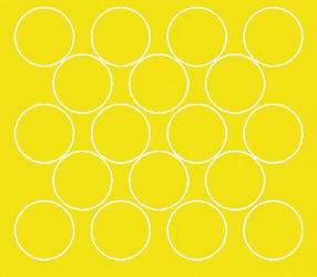 Naklejka koła 10 cm naklejki kółka grochy kropki 18 sztuk żółty matowy