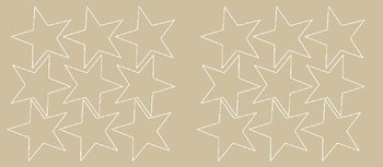 Naklejki gwiazdki 8 cm gwiazdy samoprzylepne 18 szt. beżowy matowy