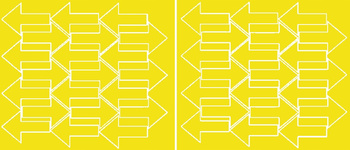 Naklejka strzałki 7x4,5cm 42 sztuki naklejki żółty matowy