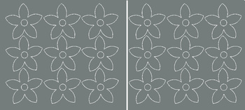 Naklejka na ścianę kwiaty naklejki kwiatki 18 sztuk szary matowy