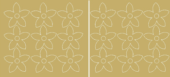 Naklejka na ścianę kwiaty naklejki kwiatki 18 sztuk złoty połysk