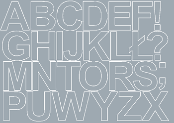 Naklejki litery samoprzylepne 8 cm srebrny z połyskiem