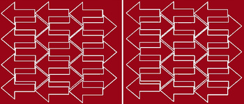 Naklejka strzałki 7x4,5cm 42 szt naklejki ciemno czerwony połysk