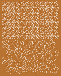 Kwiaty naklejki na rower kask okna ściany 120 szt. miedziany matowy