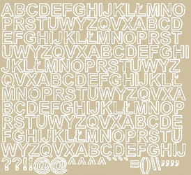 Naklejka litery samoprzylepne 1.5 cm naklejki beżowy matowy