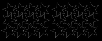 Naklejki gwiazdki 7 cm gwiazdy samoprzylepne 24 szt. czarny matowy